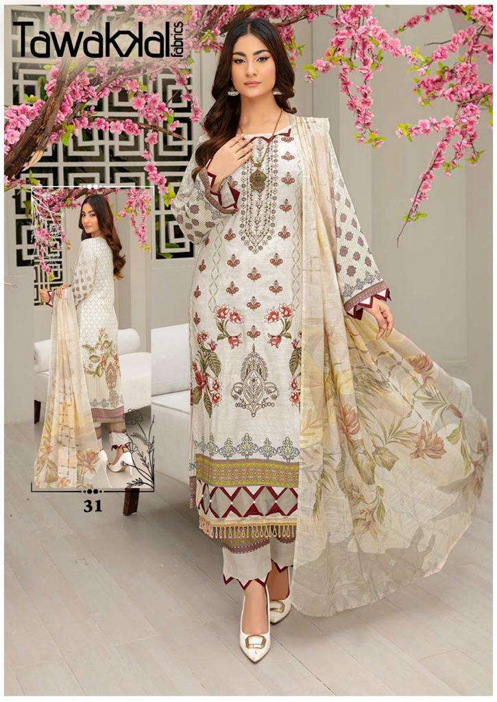 Tawakal Mehroz Vol-4 -Luxury Heavy Karachi Cotton Dress Material  Wholesale Collection