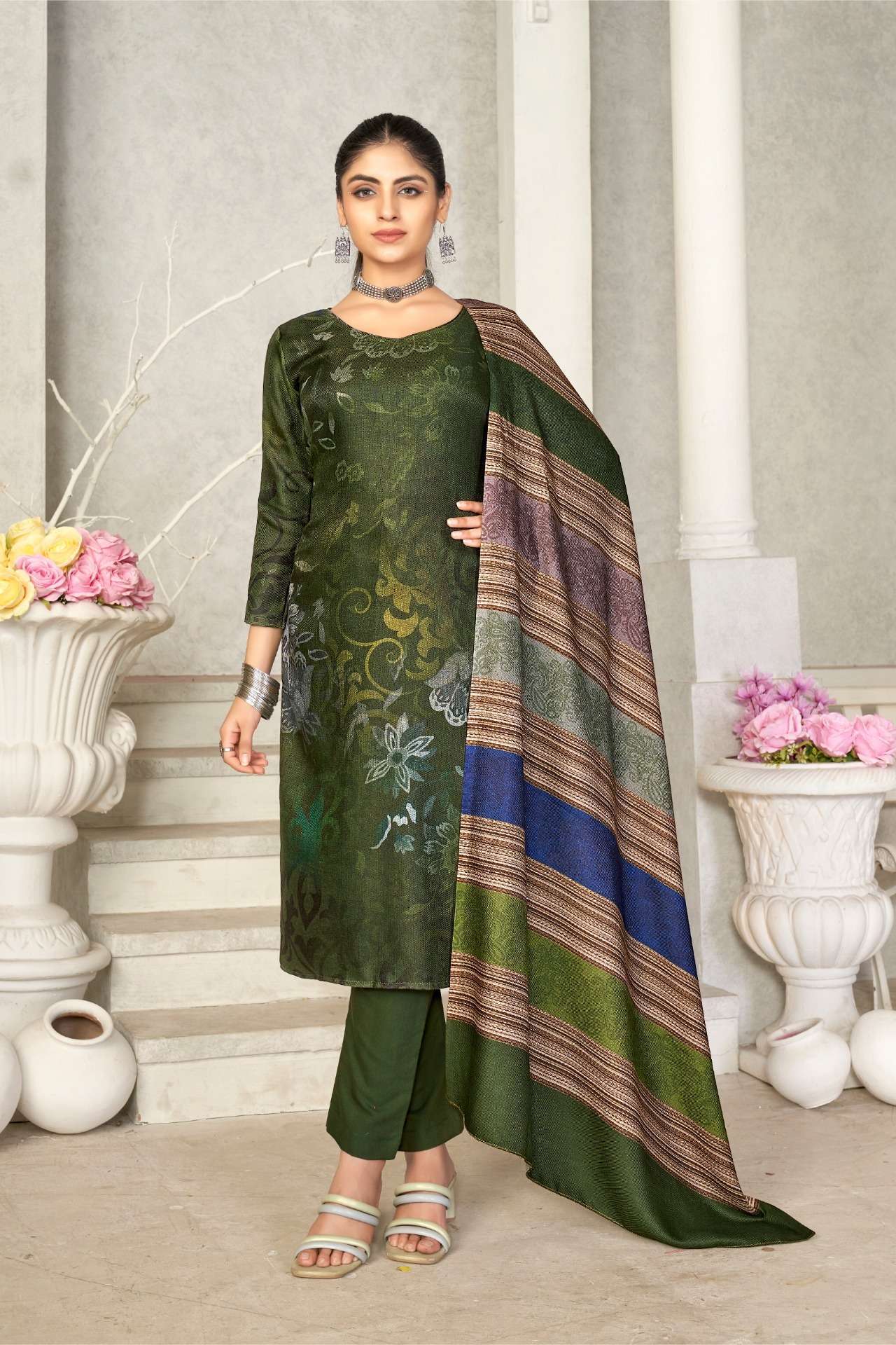 Bipson Decent Safari 2394 Viscose Digital Printed Dress Material Designer Churidar Kameez