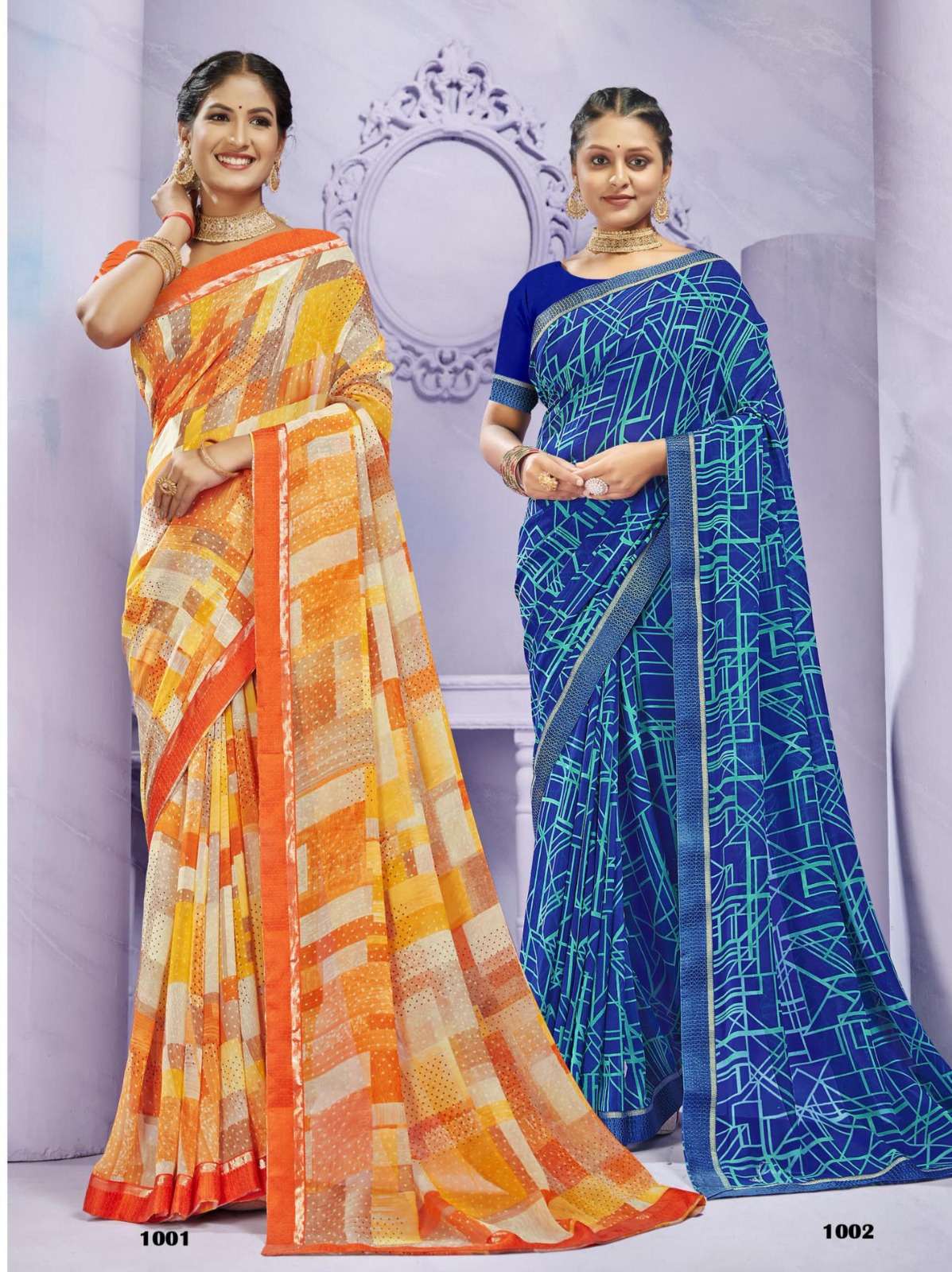 Creation saree by inder silk printed sarees wholesale collection 