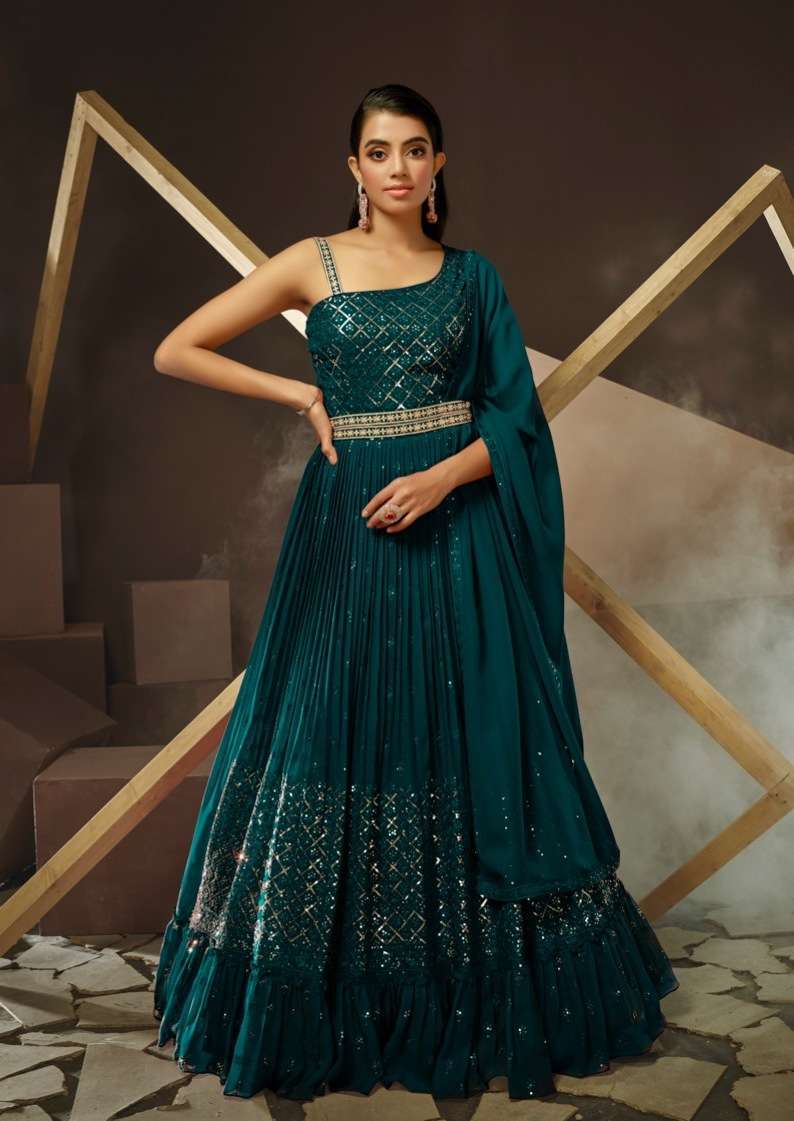 Designer Party Wear Long Gown at Rs 1300 | लॉन्ग गाउन in Surat | ID:  2851273200773