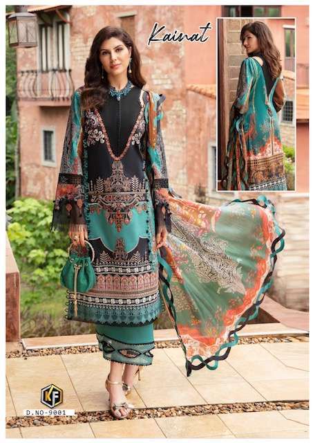 Keval Kainat Vol 9 Luxury Lawn Cotton Printed Karachi Dress Material  Wholesale Dress Material Distributors