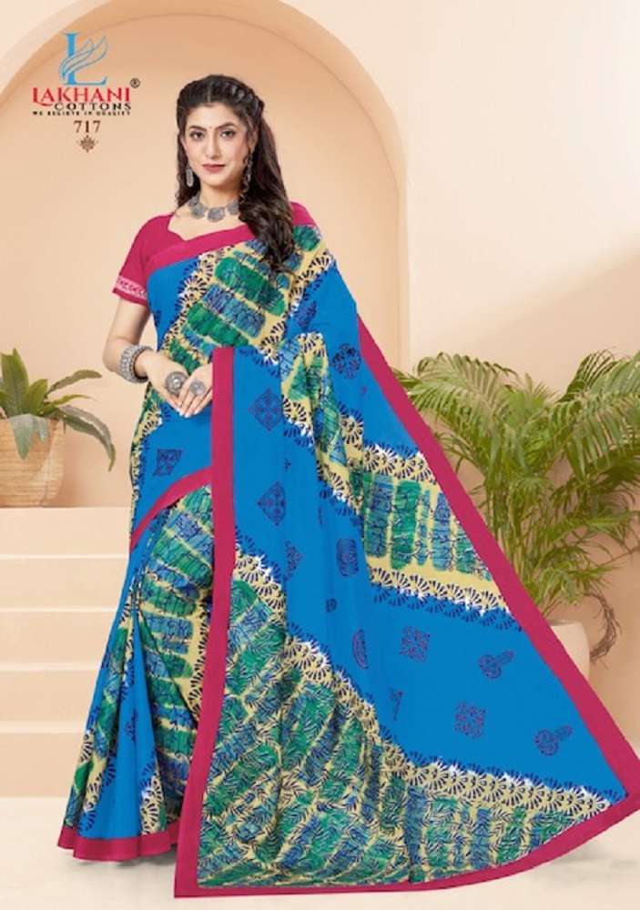 Lakhani Jasmine Vol-7 -Cotton casual wear Saree Wholesaler