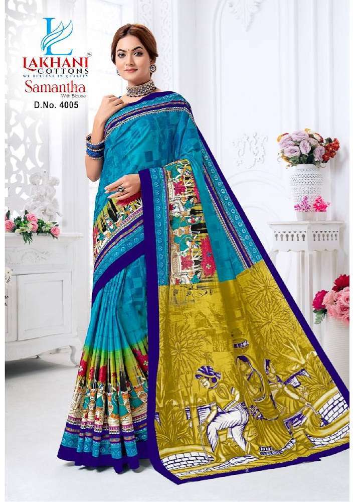Lakhani Samantha Vol-4 -Cotton Saree Wholesale Fancy Saree