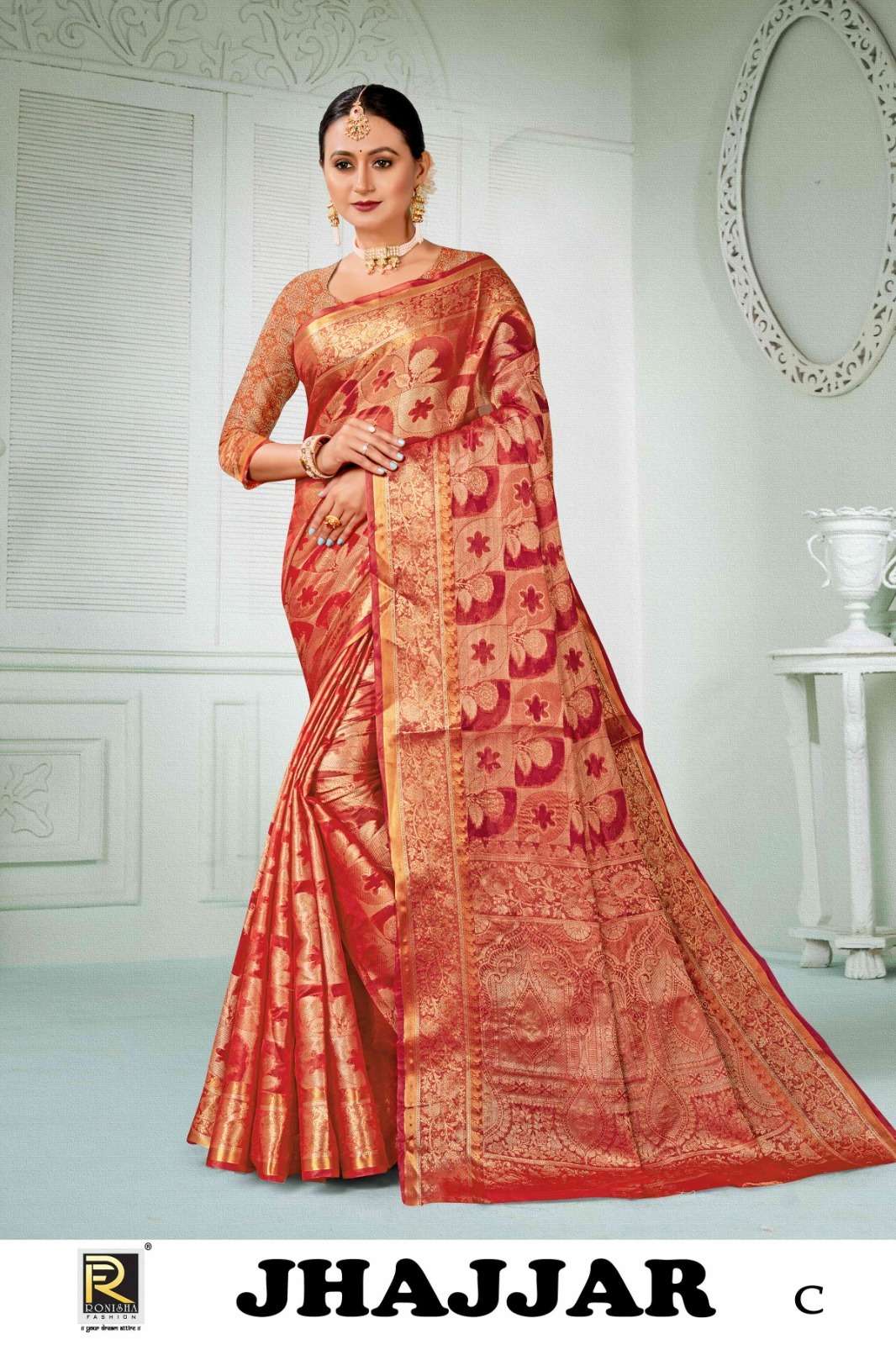 ronisha Jhajjar  designer silk saree wholesale surat