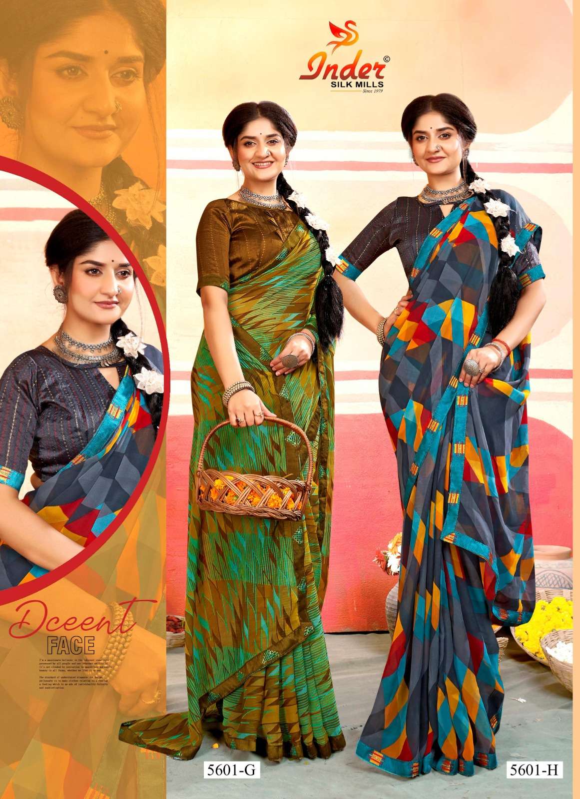 shanya inder silk printed saree wholesale collection