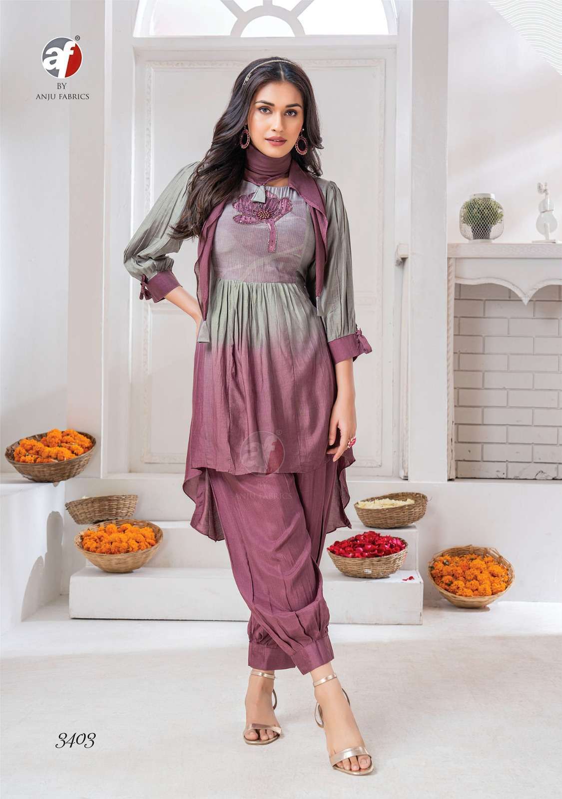Anju Fabrics Happy Shades Kurtis at wholesale rates
