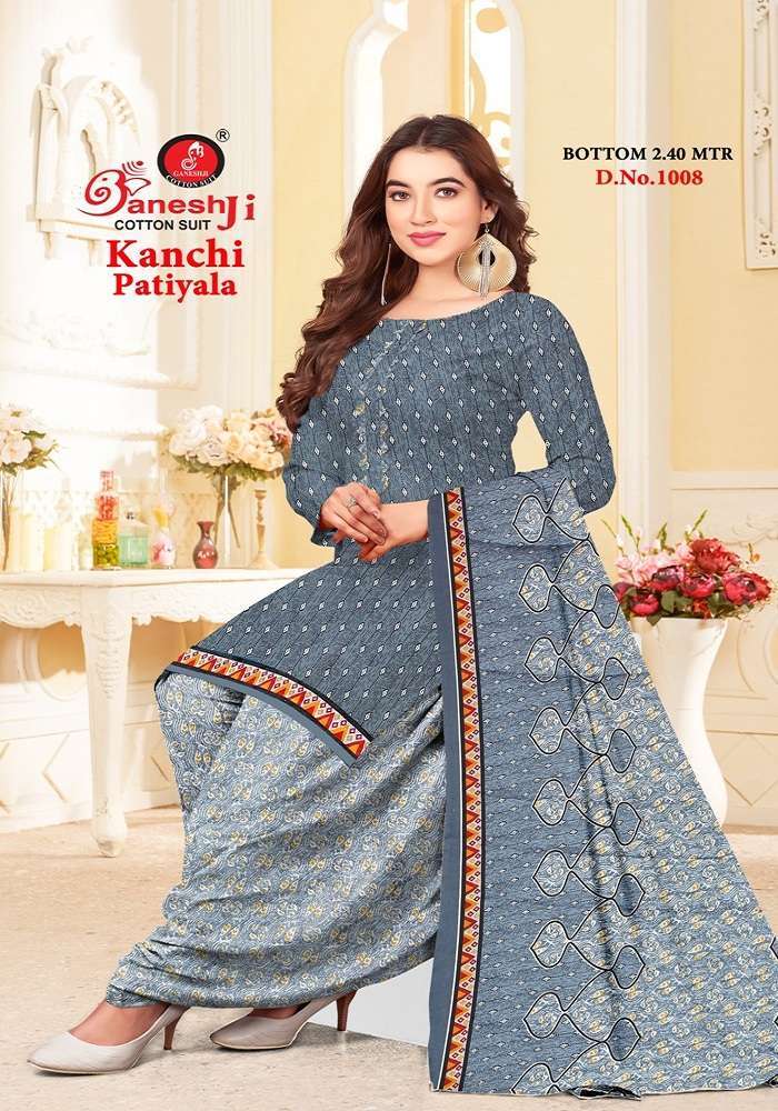 Ganeshji Kanchi Patiyala Vol-3 -Dress Material suppliers in Surat