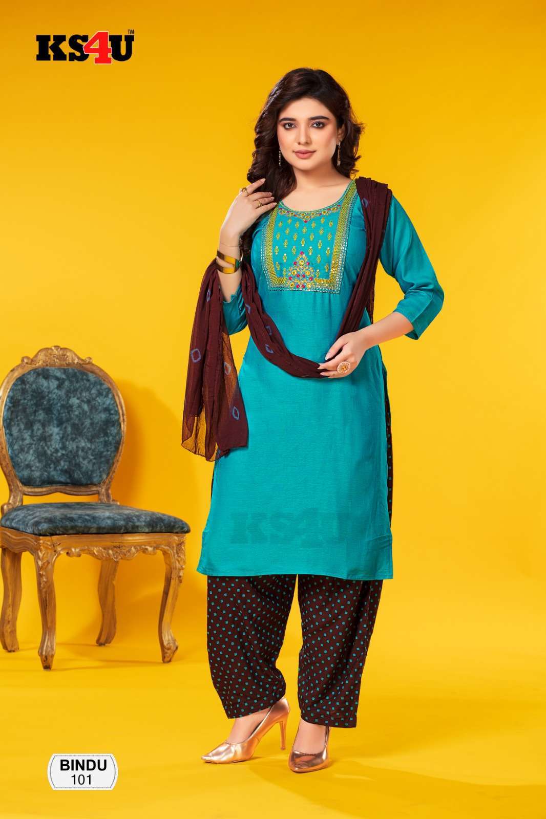 KS4U BINDU PATIYALA SET Dress Materials market rates in Jaipur