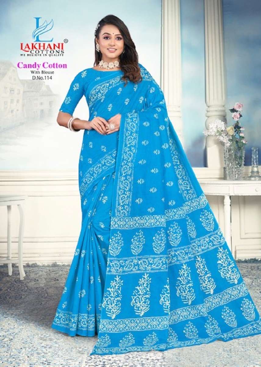 Lakhani Candy Cotton Saree Cotton sarees wholesale in Surat