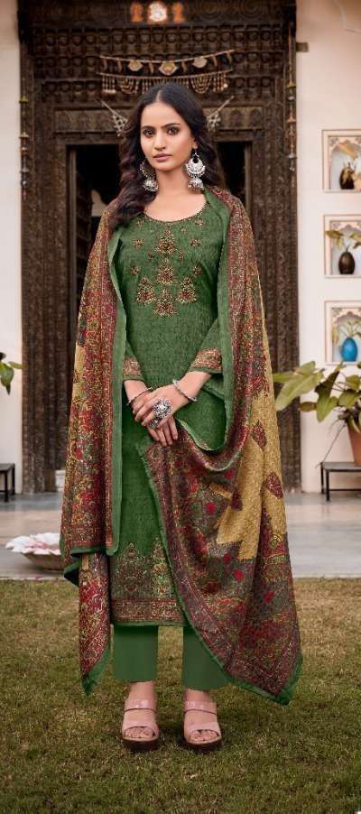 Levisha Nikhaar Pure Pashmina Dress Material  Wholesale Dress Material Gujarat