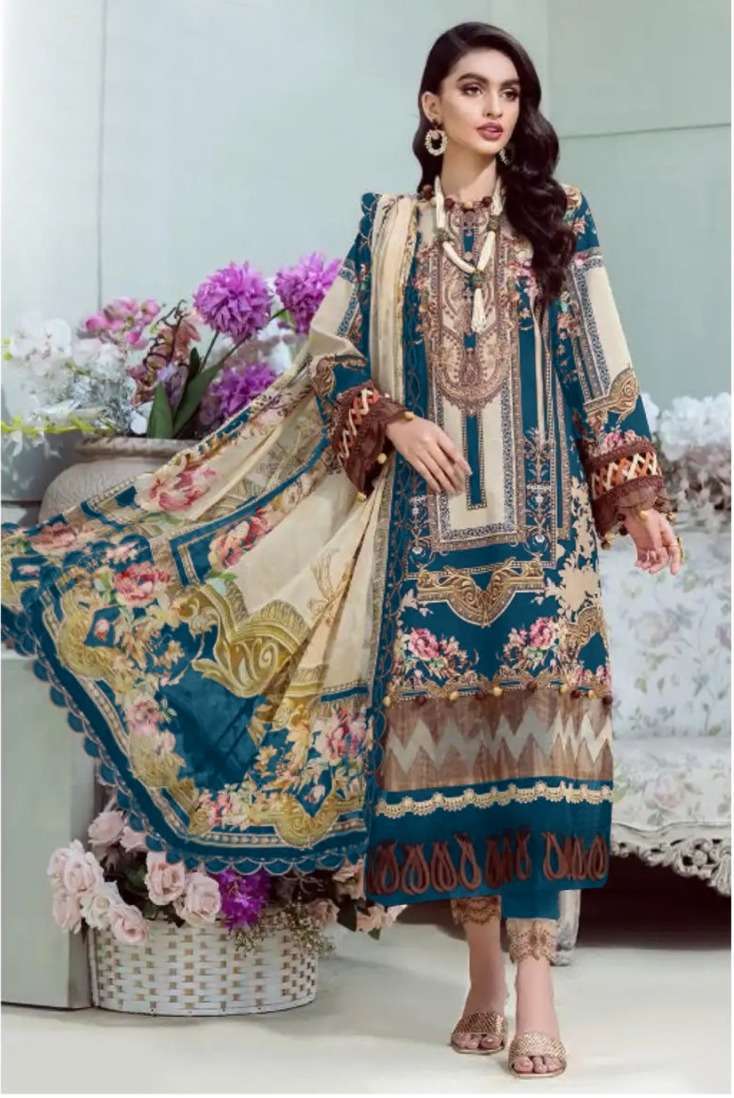 Sharaddha Bliss Vol 3 Cotton Dupatta Pakistani dress materials wholesale in Surat