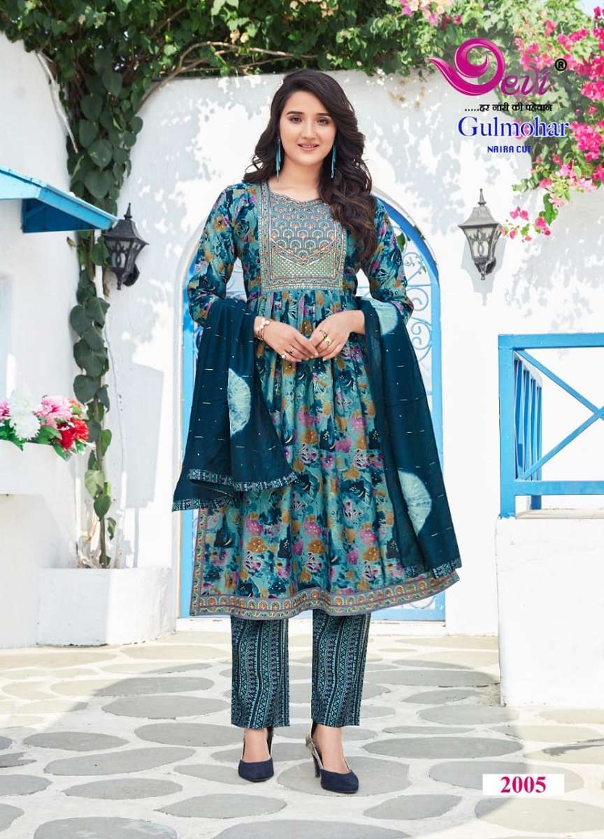 Devi Gulmohar Vol 2 Nyra Cut Kurti market online shopping