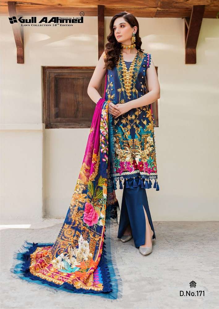 Gull Aahmed Lawn Collection Vol-18 -Wholesale dress materials suppliers in Surat Gujarat