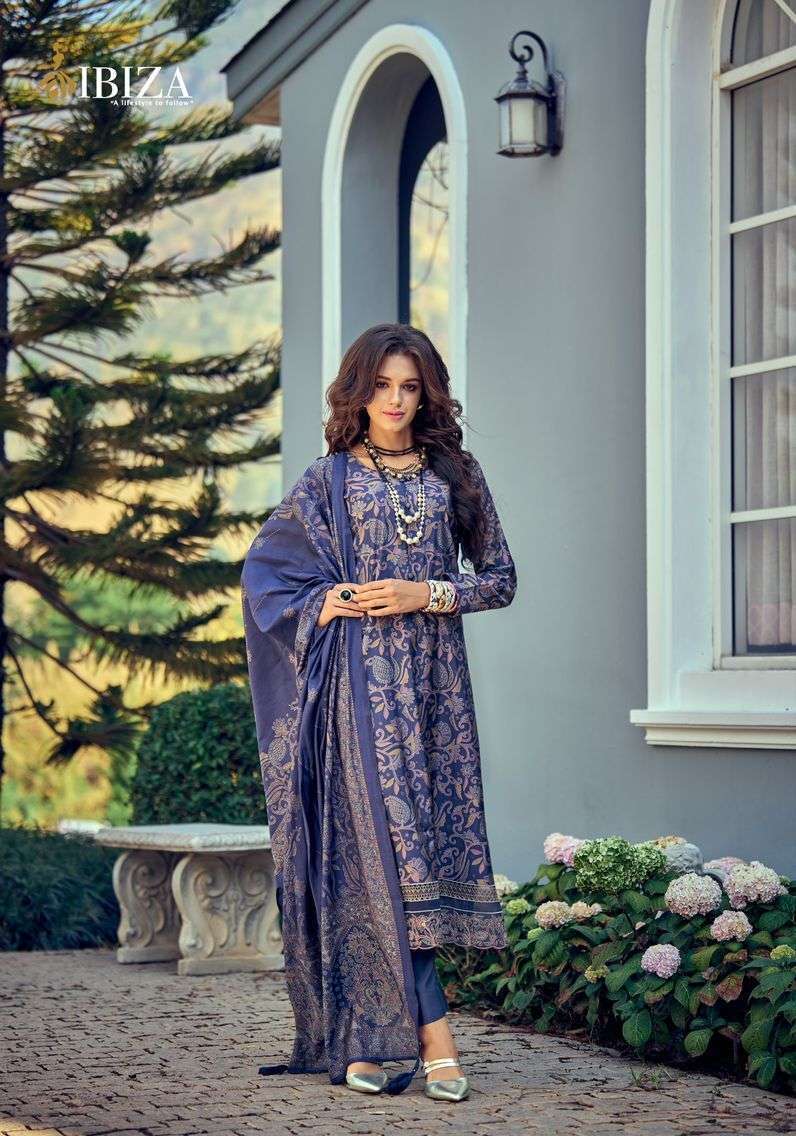 Ibiza Kantha Kari Viscose Maslin Designer salwar suits wholesale in Surat market