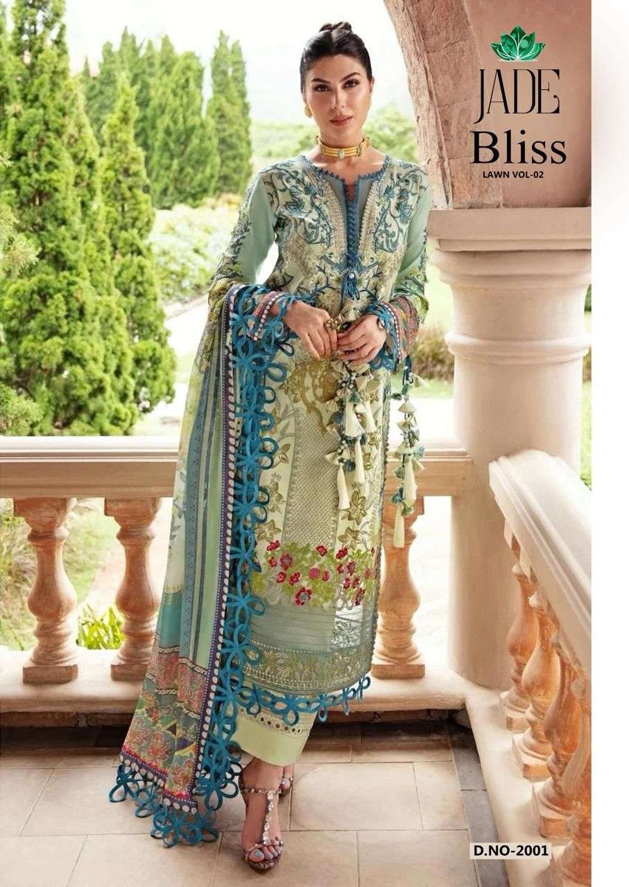Jade Bliss Vol-2- Karachi Lawn Cotton Jaipur dress material online wholesale