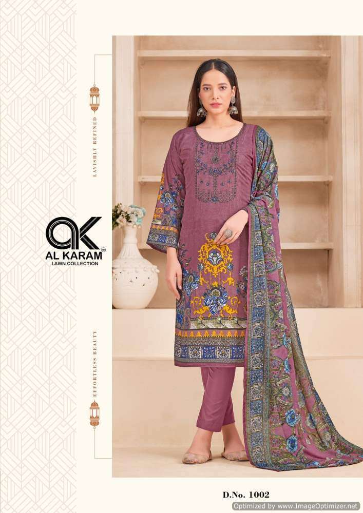 Al Karam Orchid Vol-1 Unstitched dress materials online