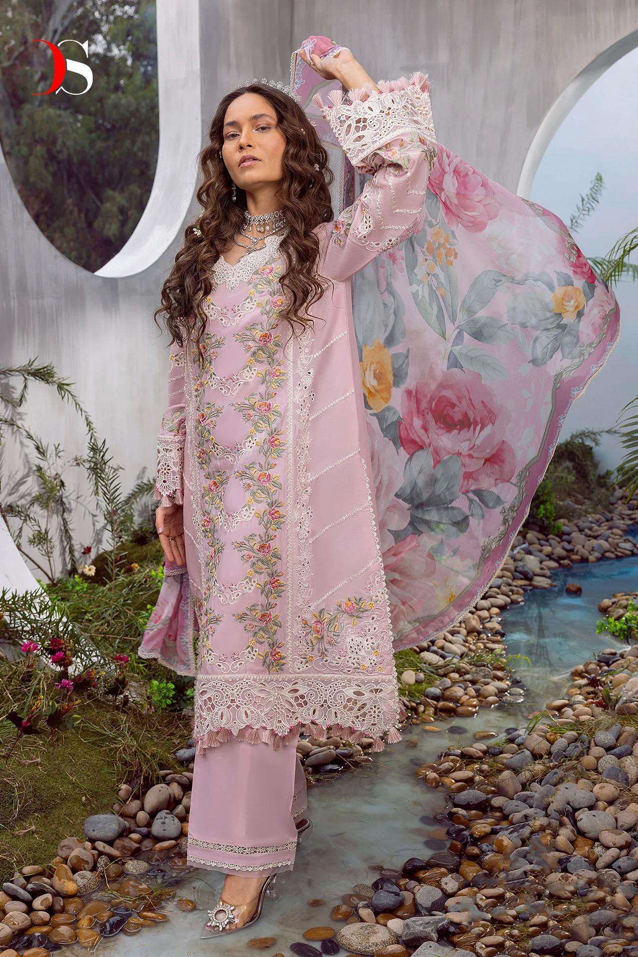 Deepsy Sana Safinaz Lawn 24 Embroidered Pakistani suits wholesale price