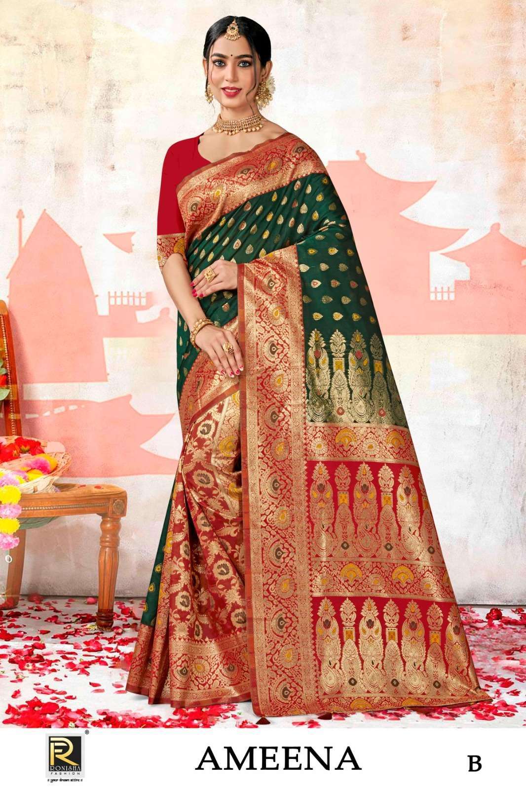 Ronisha Ameena  Banarasi Silk Wholesale sarees from Surat
