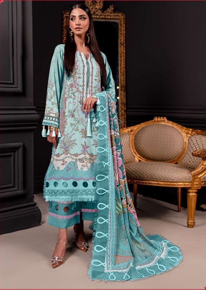 Shraddha Bliss Vol 5 Chiffon Dupatta Pakistani suit fabrics in Kolkata