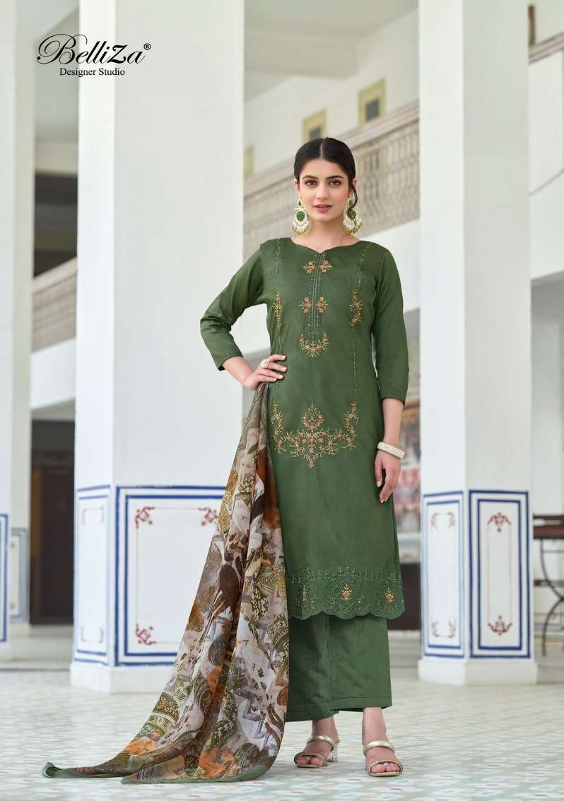 Belliza Jashn E Ishq Vol 6 Cotton Embroidered Dress materials online