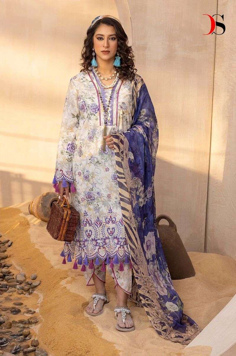Deepsy Adans Print Kari Lawn 2024 Chiffon Dupatta Pakistani salwar suits online