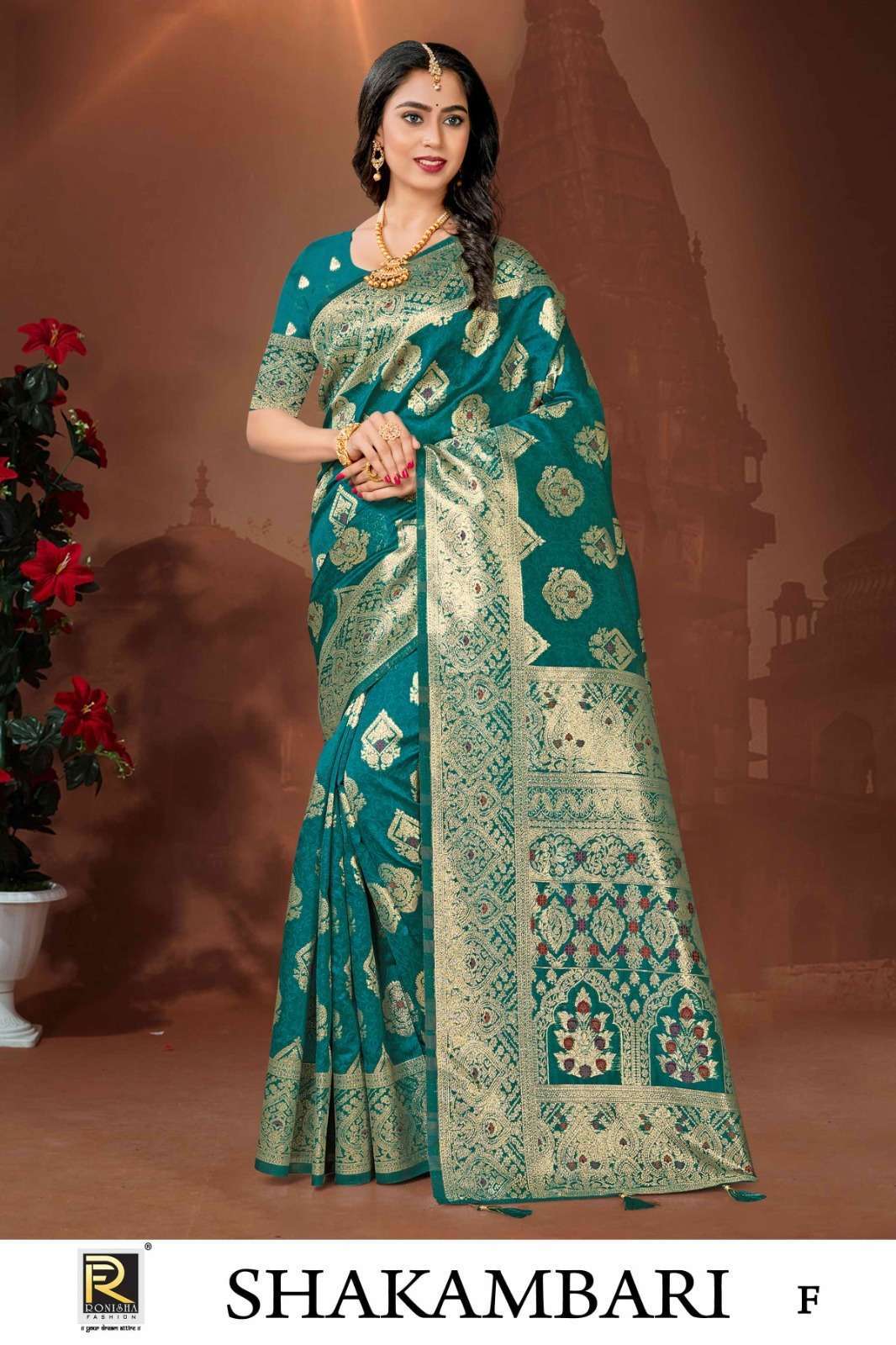 Ronisha Shakambari Banarasi Silk Wholesale sarees online