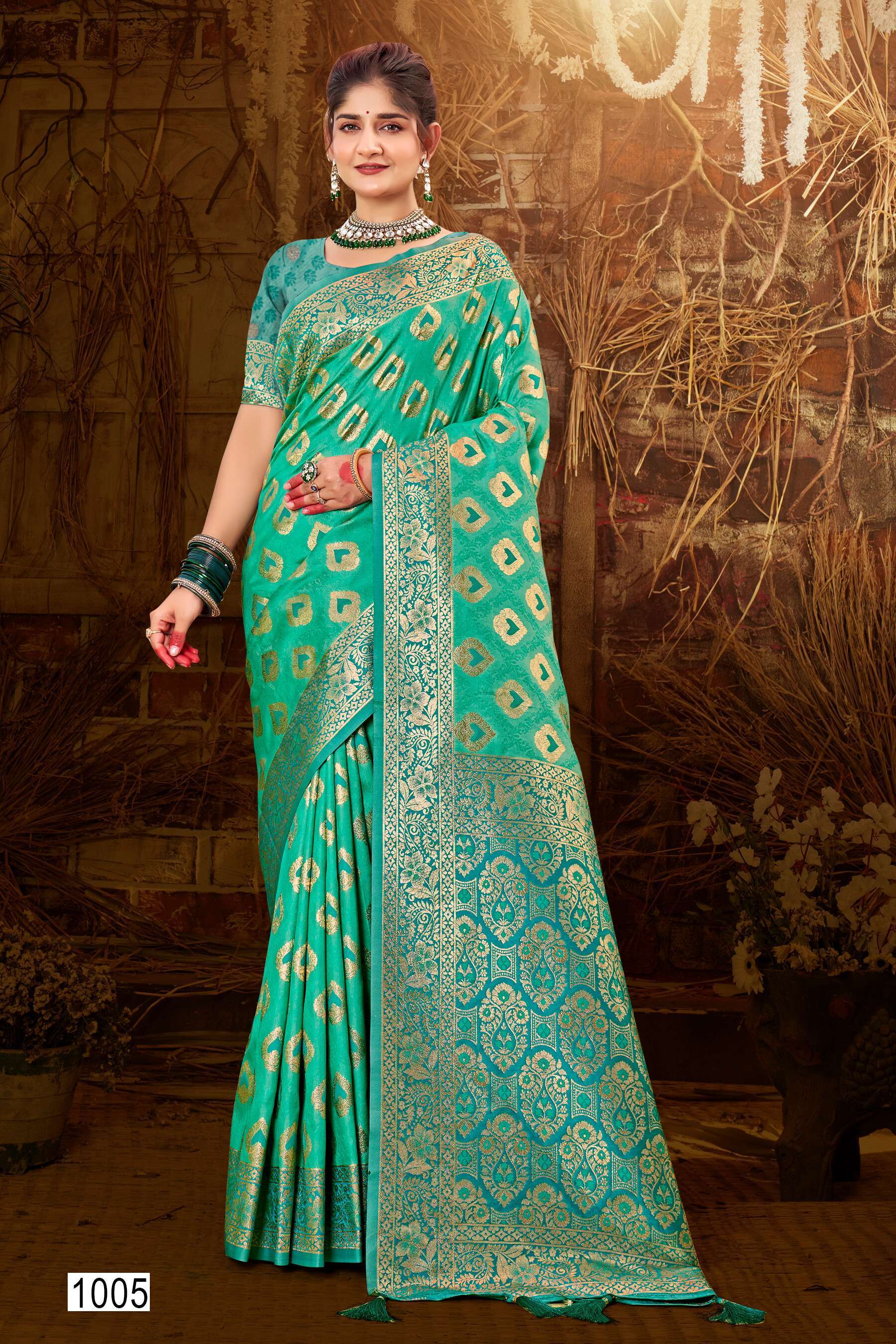 Saroj KARUNA Vol.4 50*600 Heavy silk Wholesale sarees in Ahmedabad