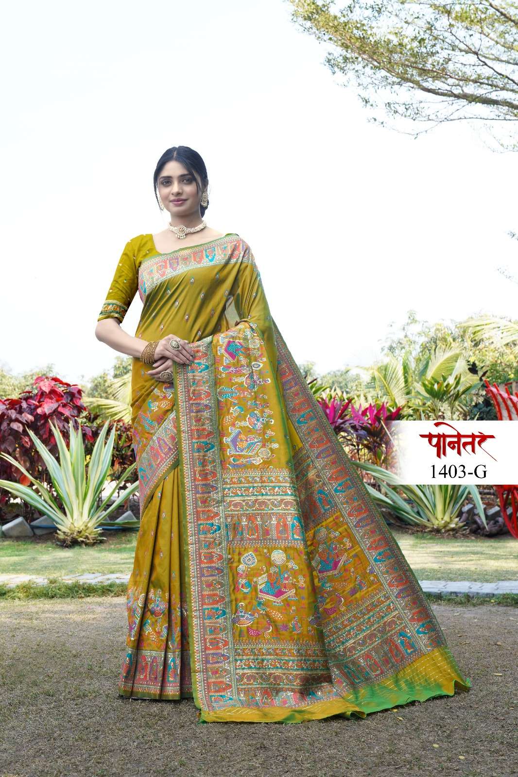 single saree 7 panetar pashmina silk saree wholesale in surat