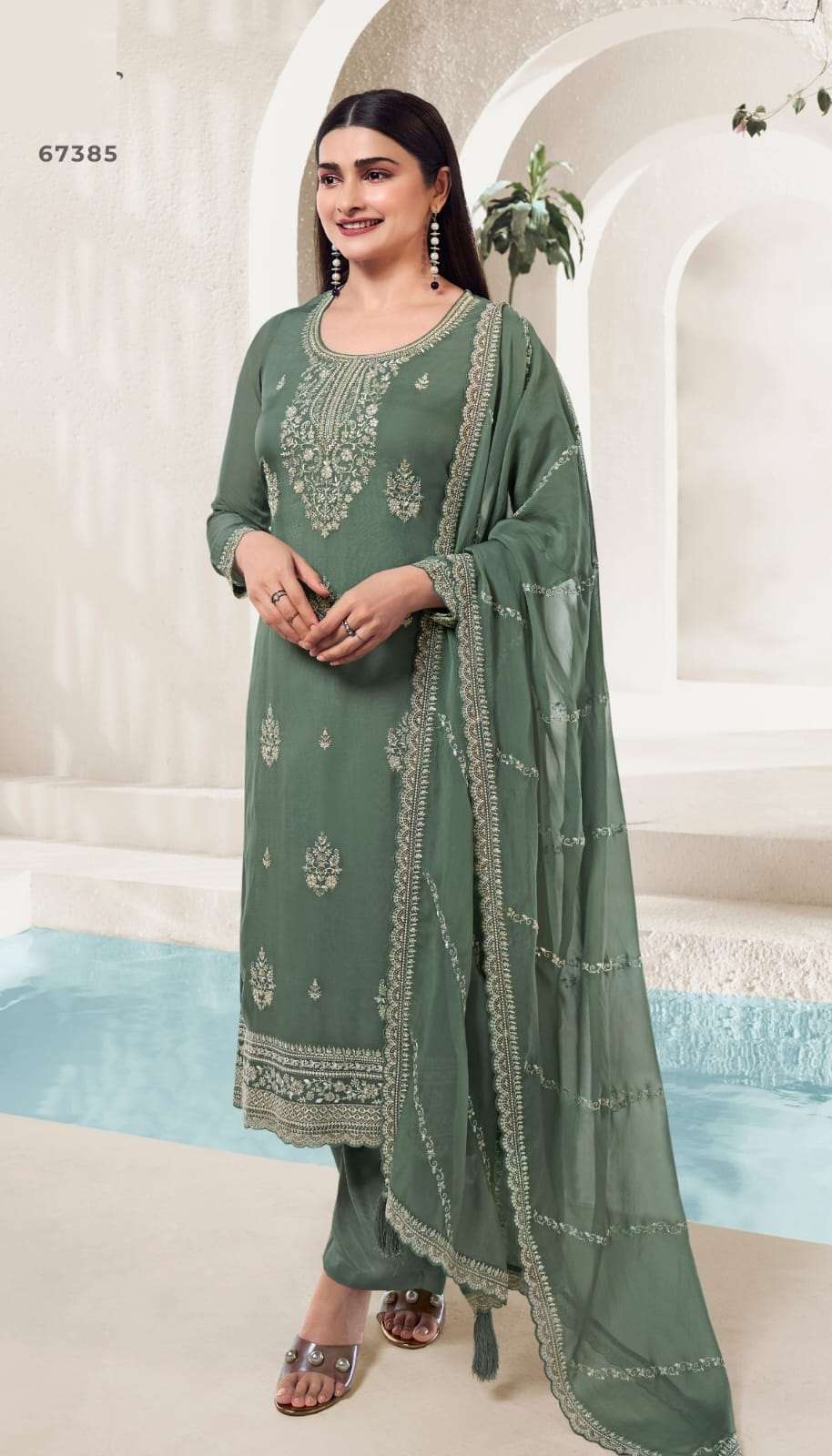 Chakori 67381 To 67386 Organza Embroidery  Salwar Kameez Ladies’ clothing wholesale