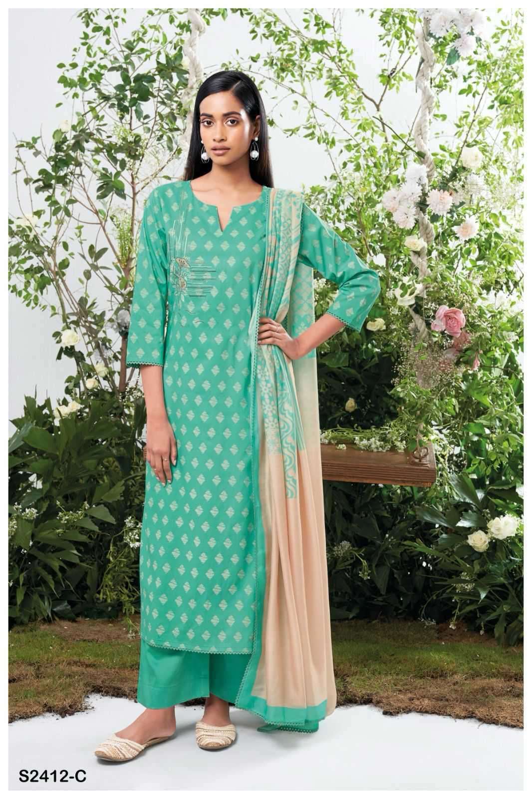 Ganga WILMER 2412 Wholesale dress materials online