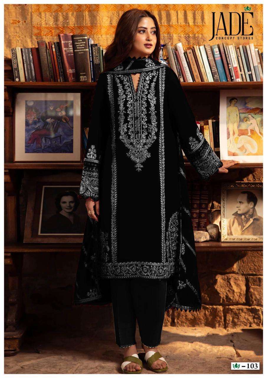 Jade Bin Saeed Black And White Lawn Cotton Buy dress materials online