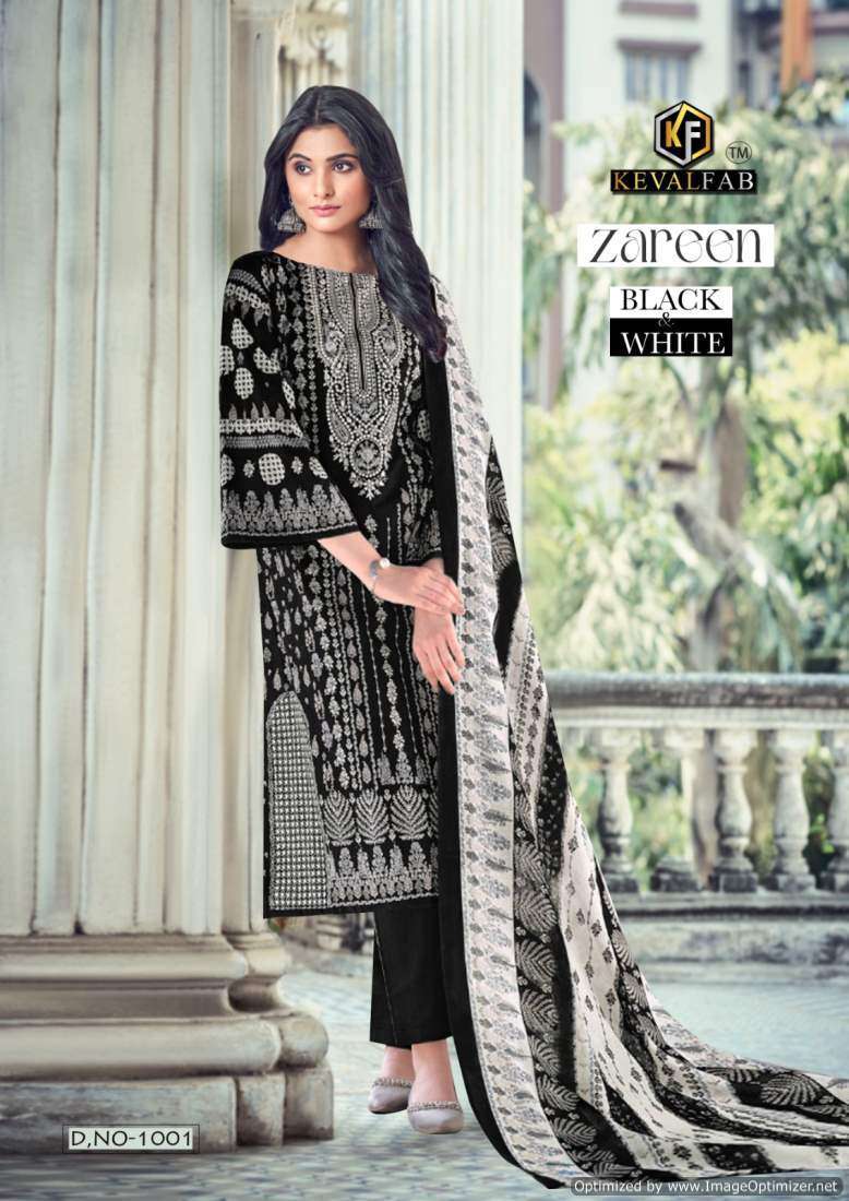 Keval Zareen Black And White Bangalore dress material market