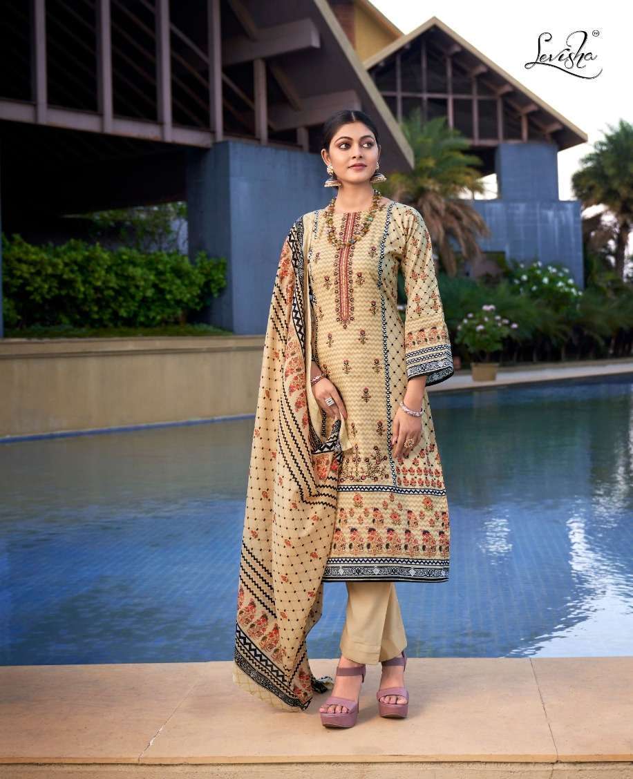 Levisha JASHN-E-NOOR Unstitched dress material for ladies