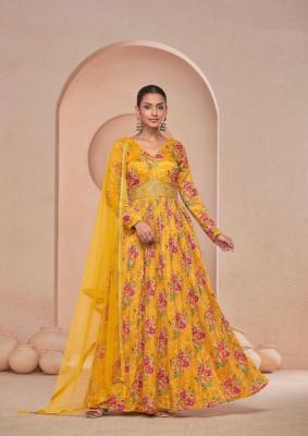 Gulkayra Sajni Fancy Printed Gown With Dupatta suppliers in Surat
