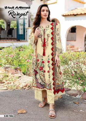 Gull A Ahmed Riwayat Vol 7 Lawn Cotton Dress materials wholesale price in Surat