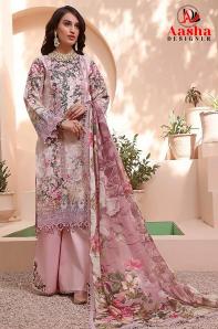 Aasha 1004 A And B Chiffon Dupatta Lawn suit manufacturers in Hyderabad