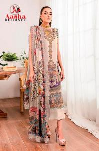 Aasha Queen Court Vol6 Chiffon Dupatta Pakistani suits designs