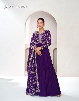 Aashirwad Veronica Premium Silk Designer Gown online with free shipping