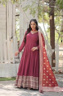 Anamika Vol 68 Georgette Fancy Gown With Dupatta wholesale market in Ahmedabad