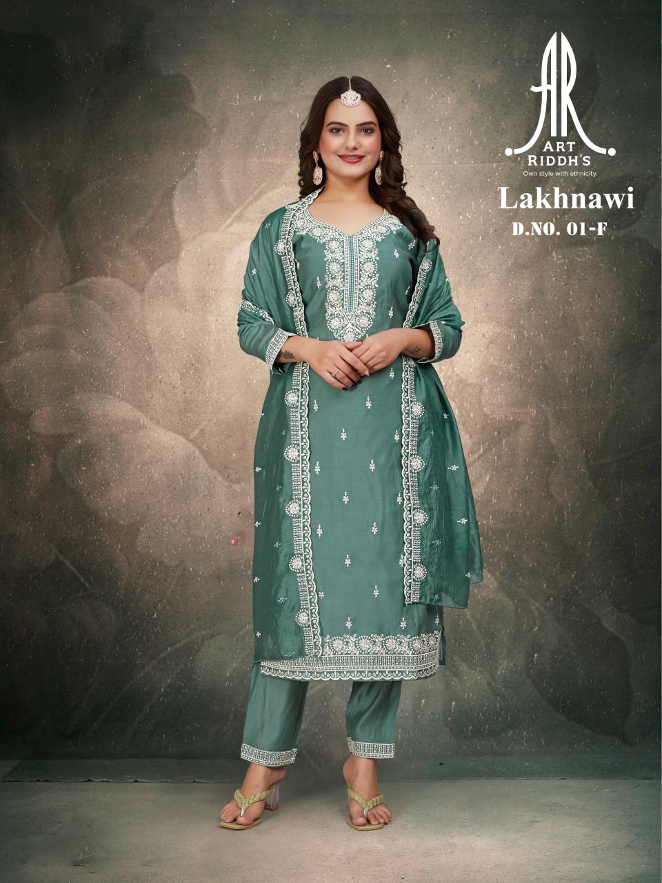 artriddhs 01F lakhnawi kurta sets wholesale collection