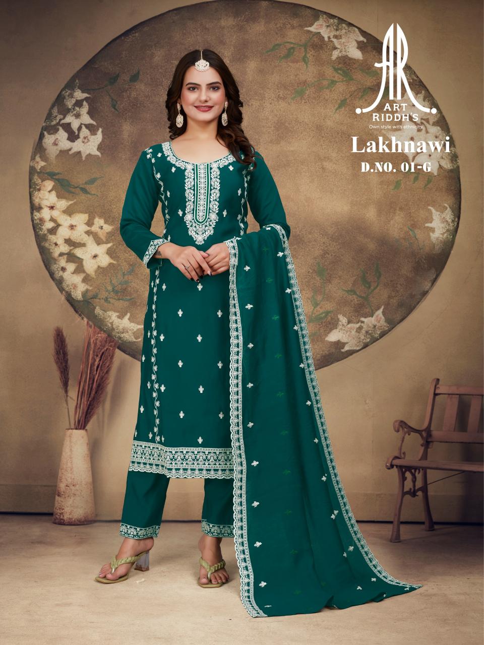 artriddhs 01G lakhnawi kurta sets wholesaler in india