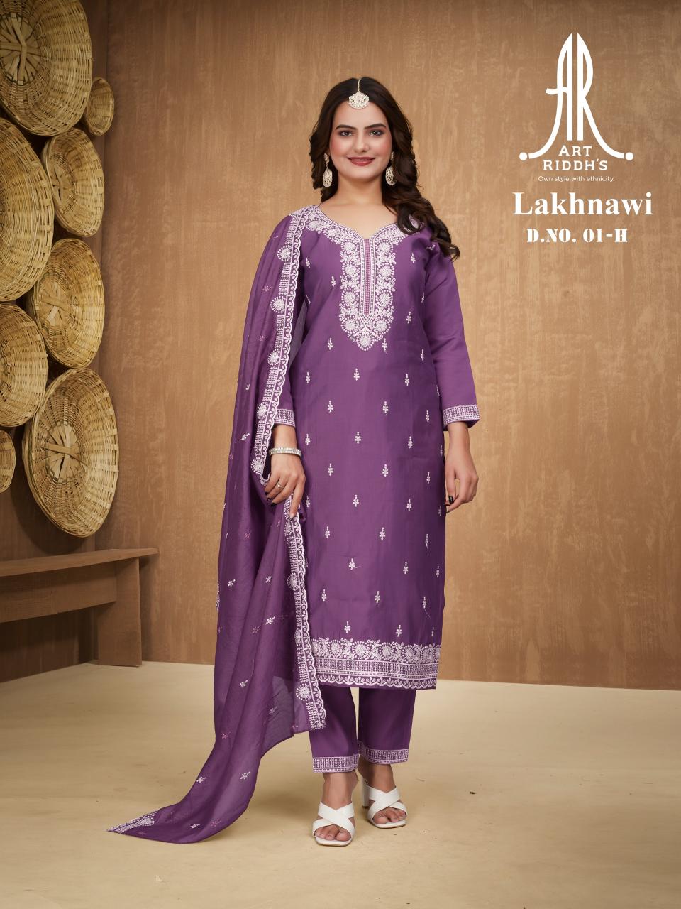 artriddhs 01H lakhnawi kurta sets wholesale collection india