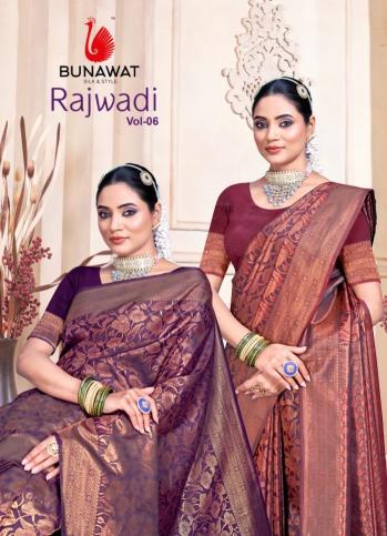 bunawat rajwadi vol 09 zari weaving banarasi silk saris wholesaler
