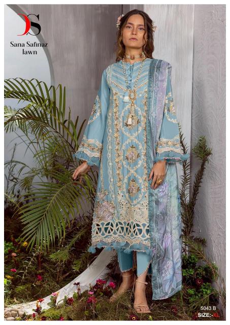 Deepsy Sana Safinaz Lawn 5043 A To E Embroidered Salwar suits wholesale