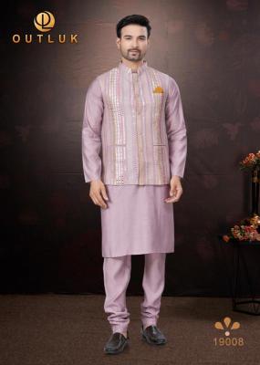 Outluk Wedding Collection Vol 19 Mens Kurta Pajama With Koti Wholesale in India