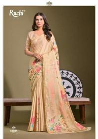 Ruchi Saisha Digital Print Tussar Silk Fancy Saree wholesale market in India