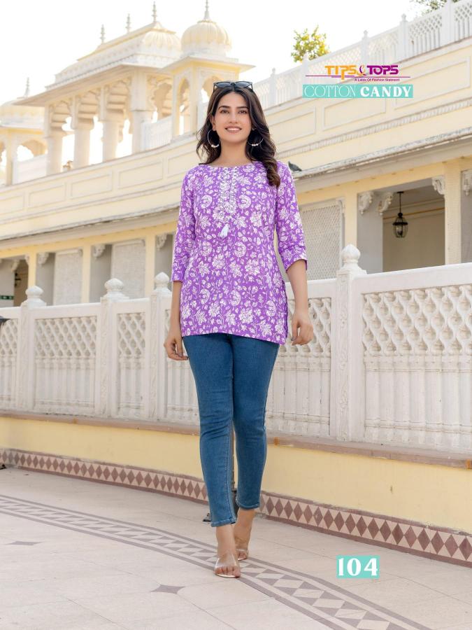 Tips And Tops Cotton Candy Vol 4 Short Tops Kurti wholesale market