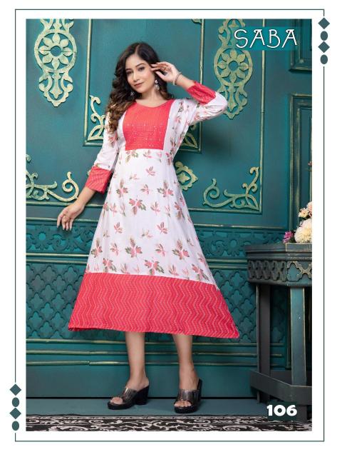 TRENDY SABA VOL 2  Kurtis wholesale market