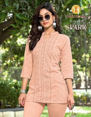 Tunic House Spark Viscouse Designer Short Top Ladies Kurti manufacturers in Surat