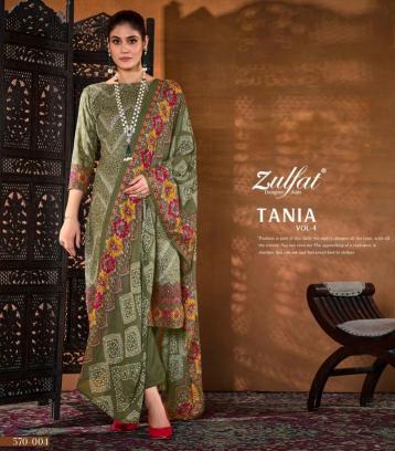 Zulfat Tania Vol 4 Cotton Printed Indian dress material wholesale